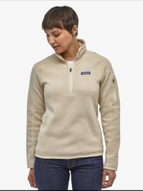 WOMEN'S PATAGONIA | BETTER SWEATER QUARTER ZIP | OYSTER WHITE XS